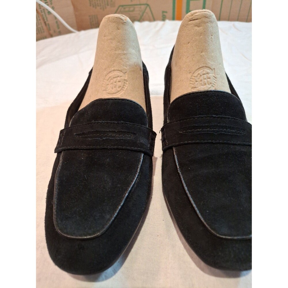 Clarks Artisan Black Suede Low Heel Pumps womens 7, Exc Condition